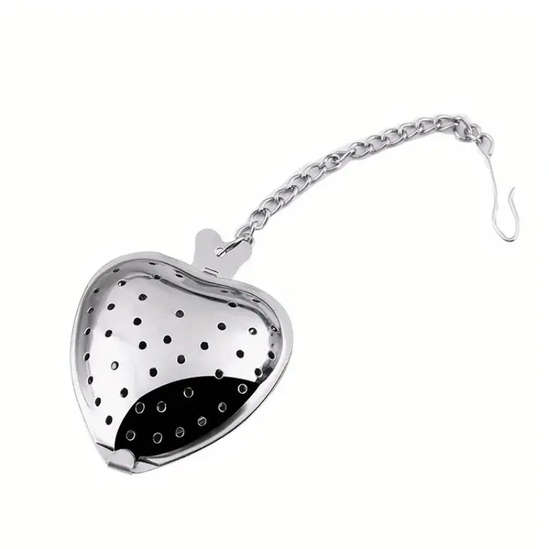 Heart Shaped Tea Strainer With Chain